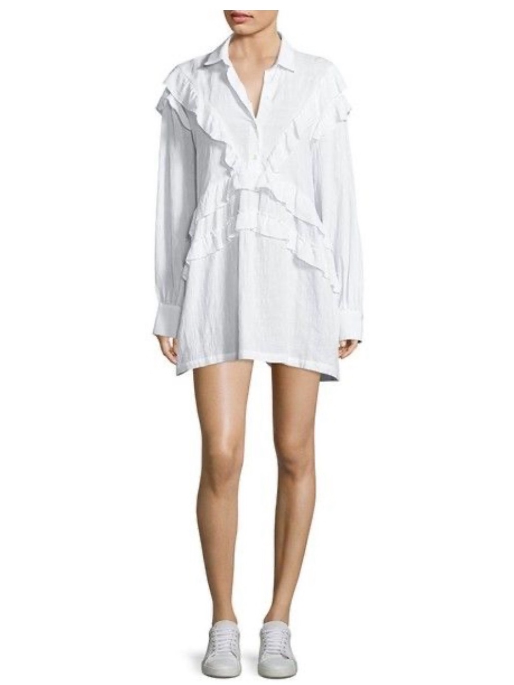 IRO White Textured Button-Up Blouse